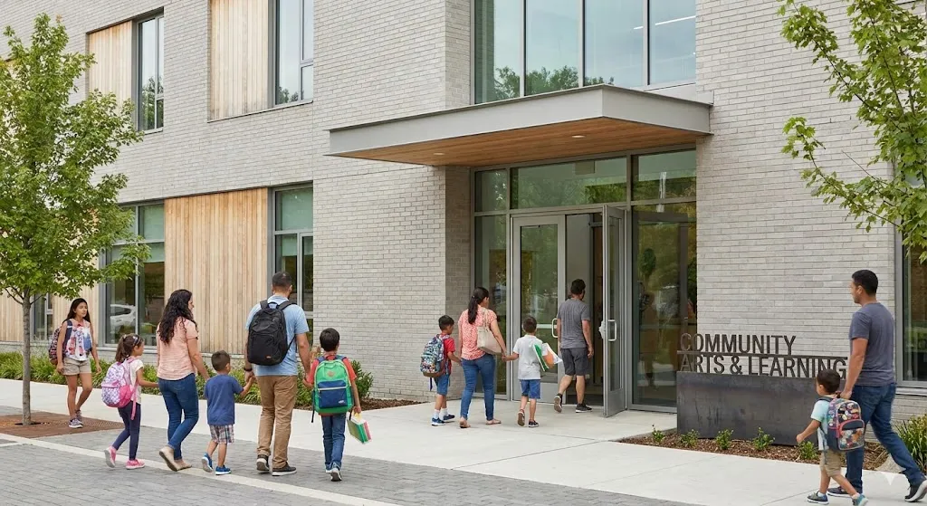 UMA Centre community entrance rendering